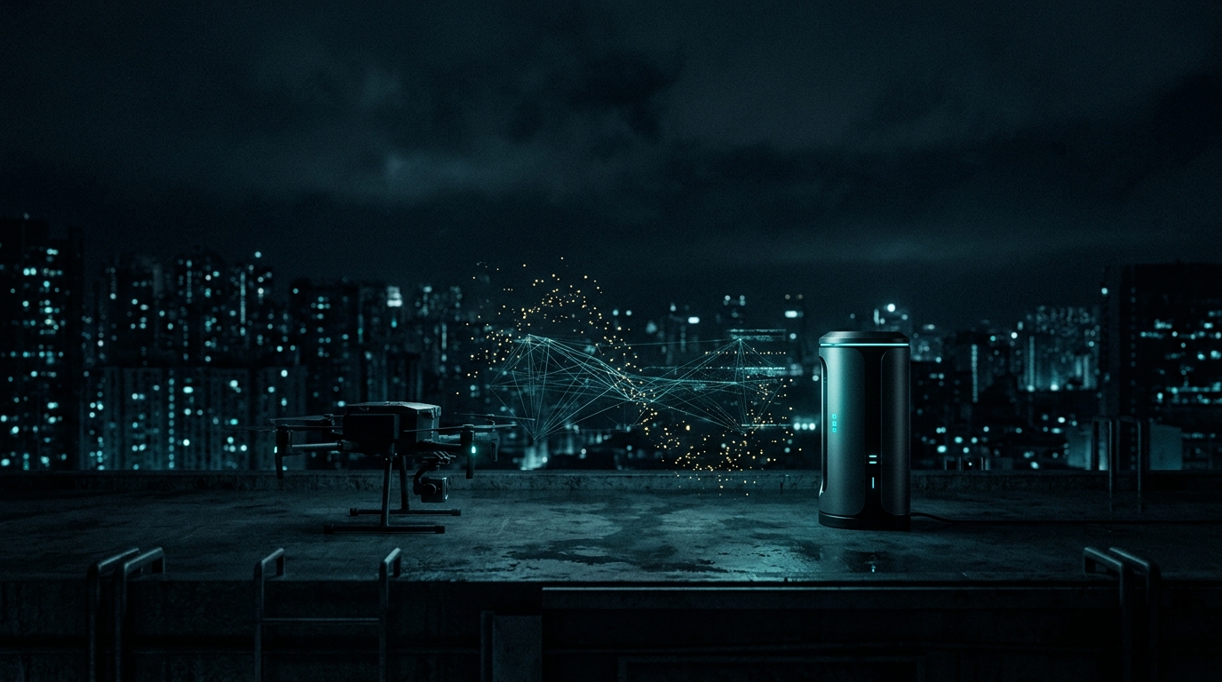 Autonomous drone and charging station transacting on Kaspa